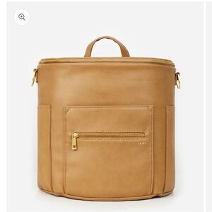 Fawn Design Original Diaper Bag in Tan Faux Leather